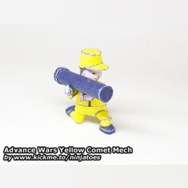 Бумажная модель Механик Yellow Comet Mech (Advance Wars)