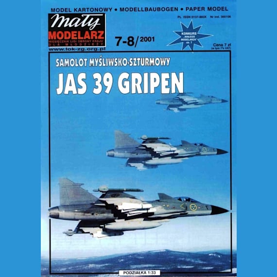 Maly Modelarz - 7-8/2001 - Истребитель-бомбардировщик Saab JAS 39 Gripen