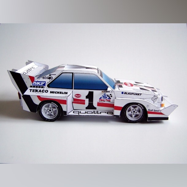 Бумажная модель Автомобиль Audi Quattro S1 Pikes Peak