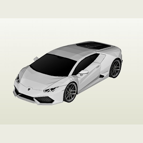 Бумажная модель Автомобиль Lamborghini Huracan