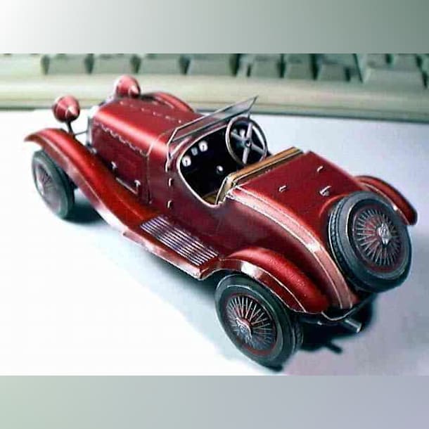 Бумажная модель Автомобиль Alfa Romeo 6C 1750 Turismo