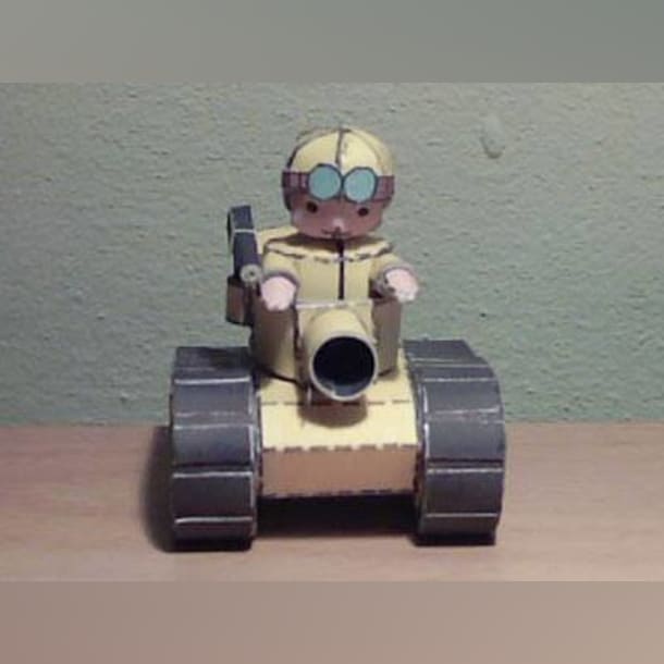 Бумажная модель Танк Yellow Comet Tank (Advance Wars)