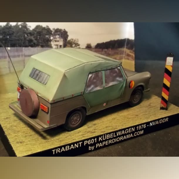 Бумажная модель Автомобиль Trabant 601 Kubel