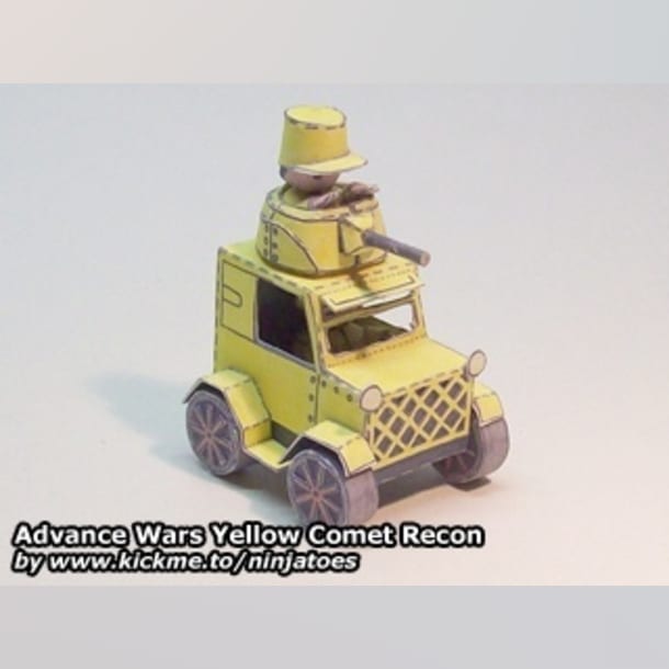 Бумажная модель Разведчик Yellow Comet Recon (Advance Wars)