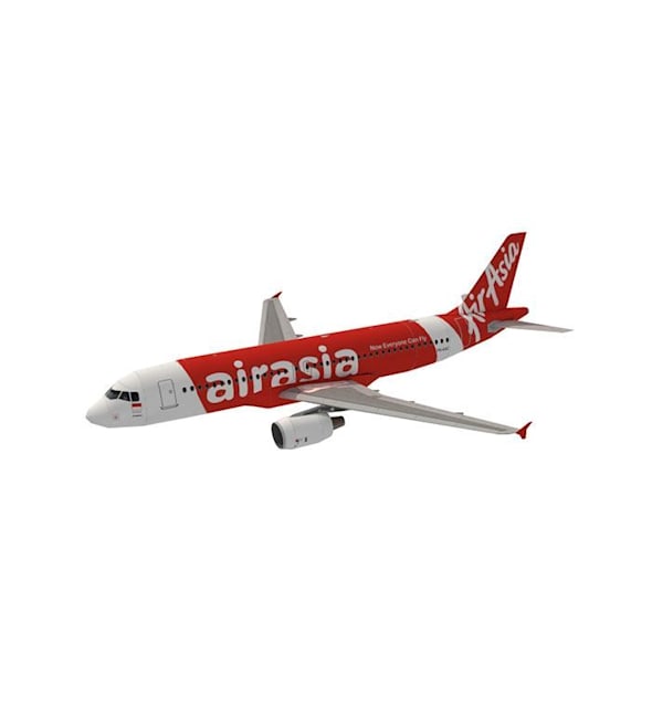 Бумажная модель Авиалайнер Airbus A320 AirAsia