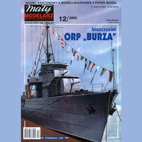 Maly Modelarz - 12/2002 - Эскадренный миноносец ORP Burza