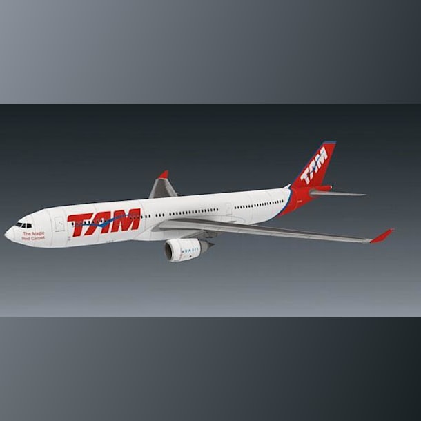 Бумажная модель Авиалайнер Airbus A330-234 TAM Airlines