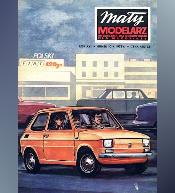 Журнал Maly Modelarz - 10/1973 - Автомобиль Fiat 126p