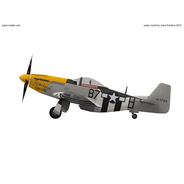 Бумажная модель Самолет North American P-51 Mustang Свирепый Фрэнки