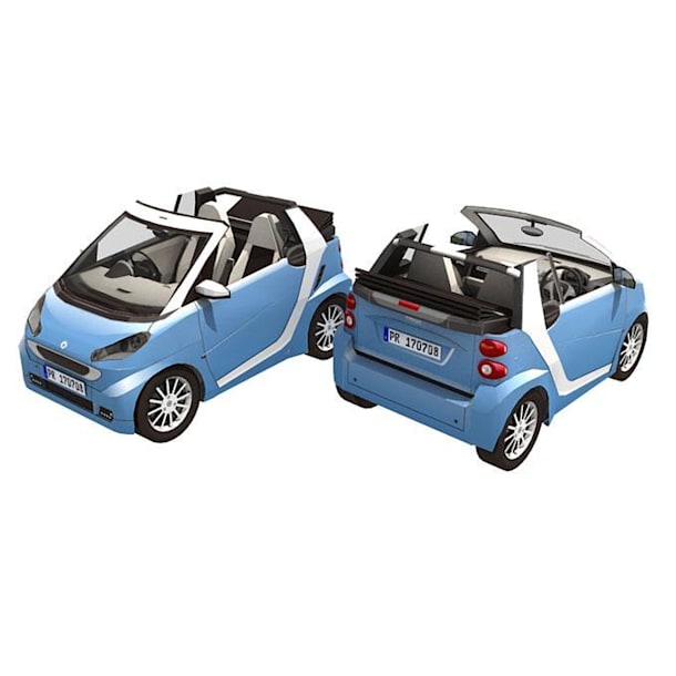 Бумажная модель Автомобиль Smart Fortwo (синий)