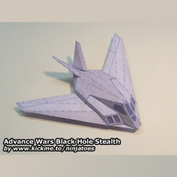 Бумажная модель Стелс-истребитель Black Hole Stealth Fighter (Advance Wars)