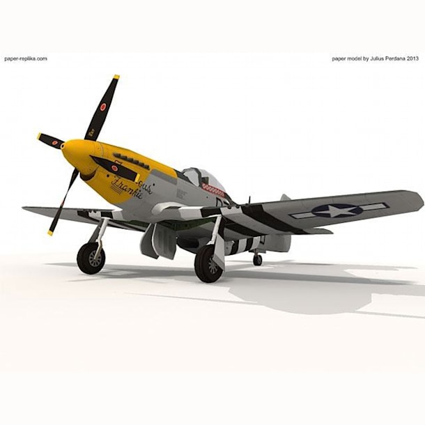 Бумажная модель Самолет North American P-51 Mustang Свирепый Фрэнки