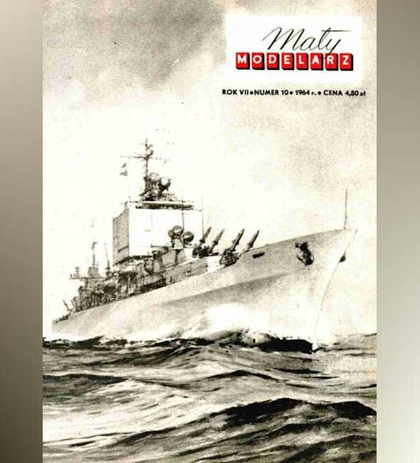 Журнал Maly Modelarz - 10/1964 - Атомный ракетный крейсер USS Long Beach