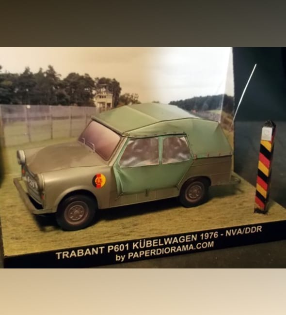 Бумажная модель Автомобиль Trabant 601 Kubel