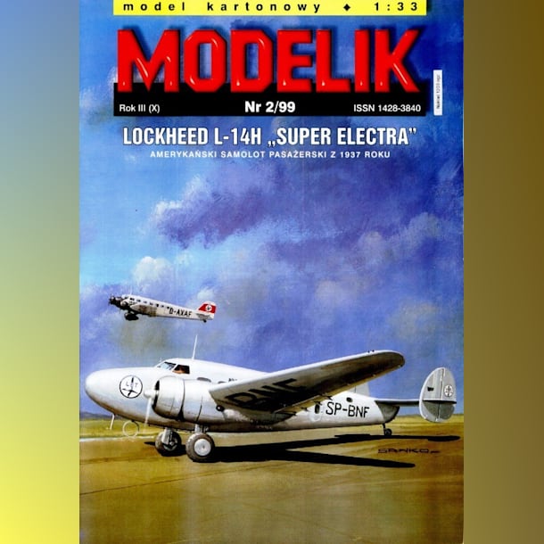 Журнал Modelik - 2/1999 - Транспортный самолет Lockheed Model 14 Super Electra