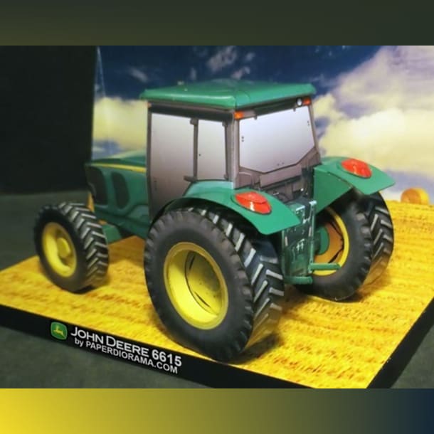 Бумажная модель Трактор John Deere 6615