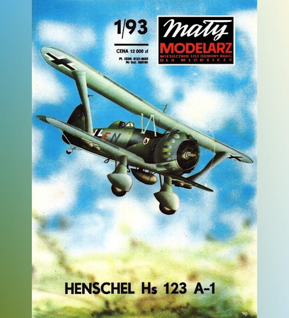 Журнал Maly Modelarz - 1/1993 - Бомбардировщик Henschel Hs 123A-1