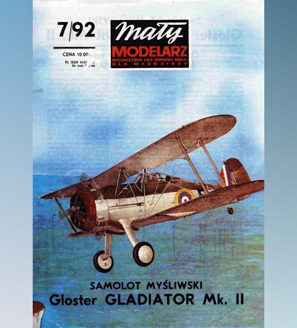 Журнал Maly Modelarz - 7/1992 - Истребитель Gloster Gladiator Mk.II