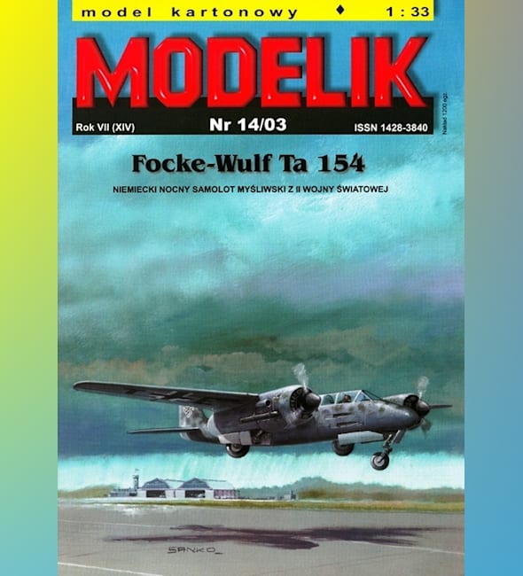 Журнал Modelik - 14/2003 - Истребитель Focke-Wulf Ta 154