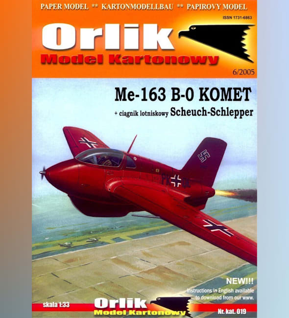 Журнал Orlik - 019 - Истребитель-перехватчик Messerschmitt Me.163В-0 Komet