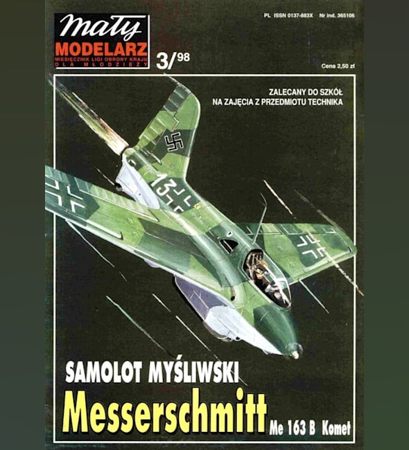 Журнал Maly Modelarz - 3/1998 - Истребитель-перехватчик Messerschmitt Me.163В Komet