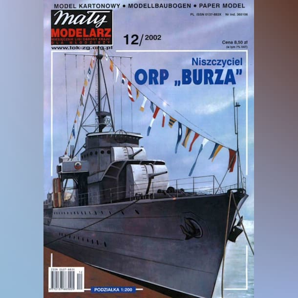 Журнал Maly Modelarz - 12/2002 - Эскадренный миноносец ORP Burza