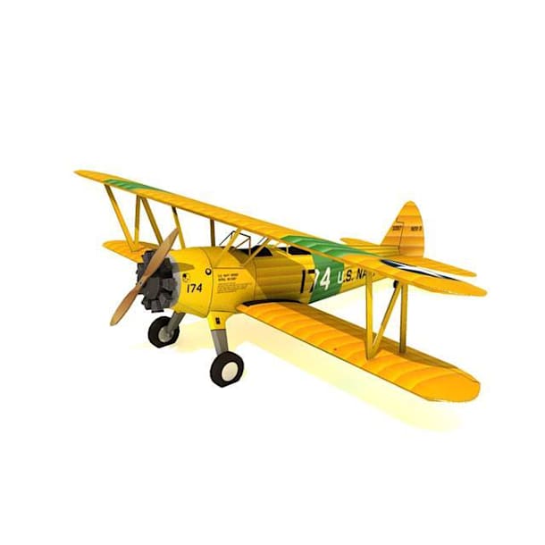 Бумажная модель Самолет Boeing PT-17 Stearman Navy