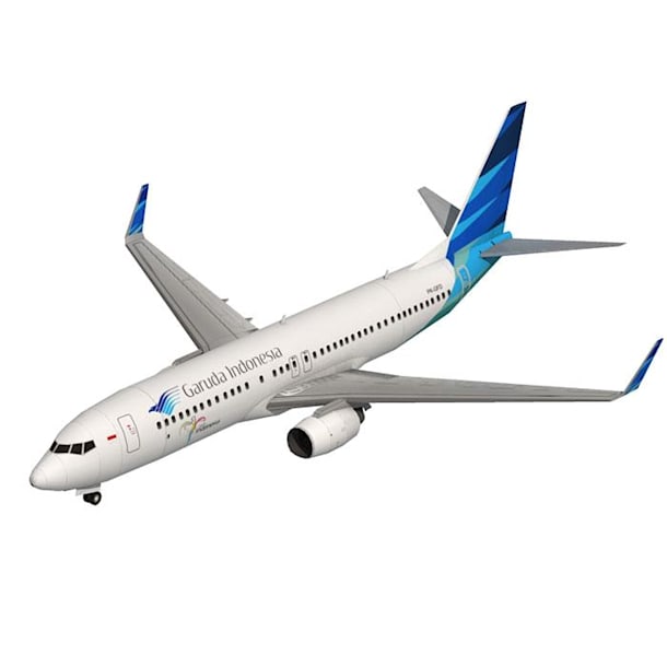 Бумажная модель Авиалайнер Boeing 737-800 Garuda Indonesia