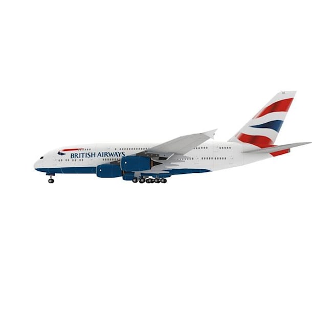 Бумажная модель Авиалайнер Airbus A380 British Airways