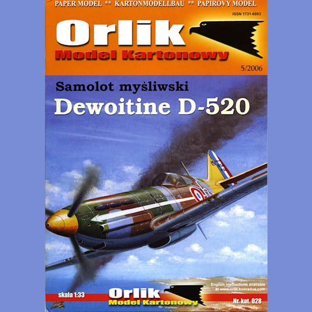 Журнал Orlik - 028 - Истребитель Dewoitine D.520