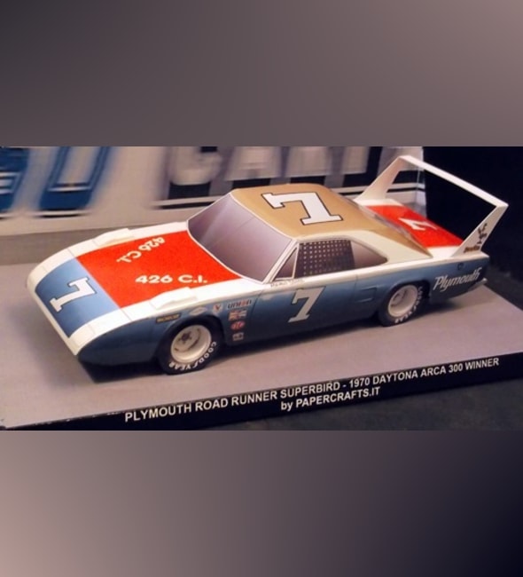 Бумажная модель Автомобиль Plymouth Superbird 1970