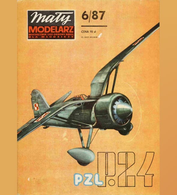 Журнал Maly Modelarz - 6/1987 - Истребитель PZL P-24