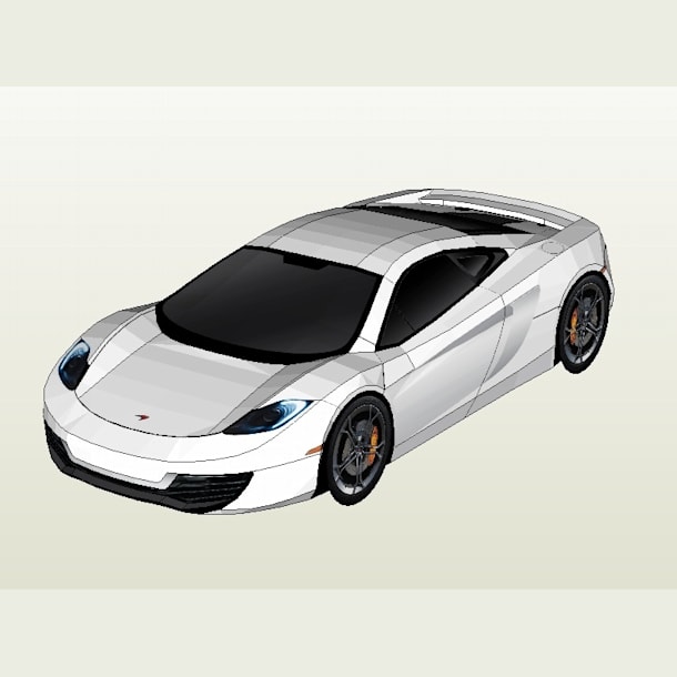 Бумажная модель Автомобиль McLaren MP4-12C