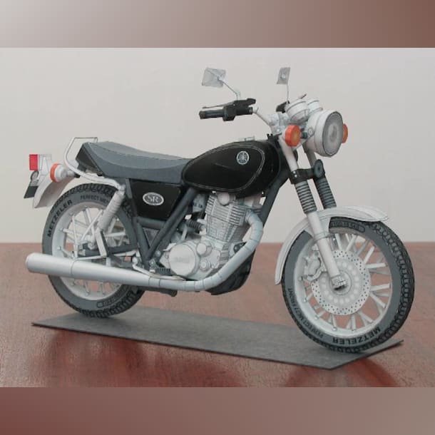 Бумажная модель Мотоцикл Yamaha SR400