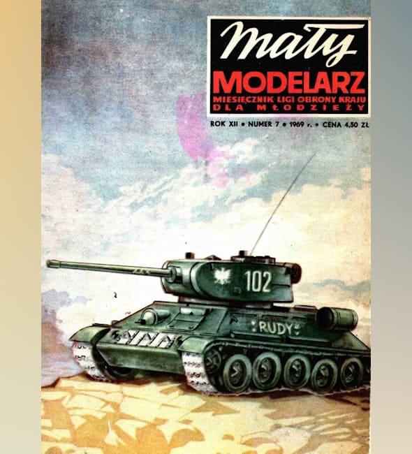 Журнал Maly Modelarz - 7/1969 - Танк Т-34-85 Рыжий