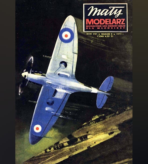 Журнал Maly Modelarz - 9/1973 - Истребитель Supermarine Spitfire Mk.VB