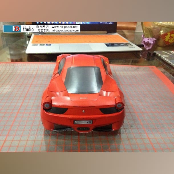 Бумажная модель Автомобиль Ferrari 458 Italia