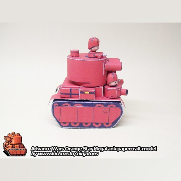 Бумажная модель Танк Orange Star Megatank (Advance Wars)