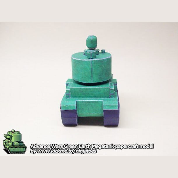 Бумажная модель Танк Green Earth Megatank (Advance Wars)