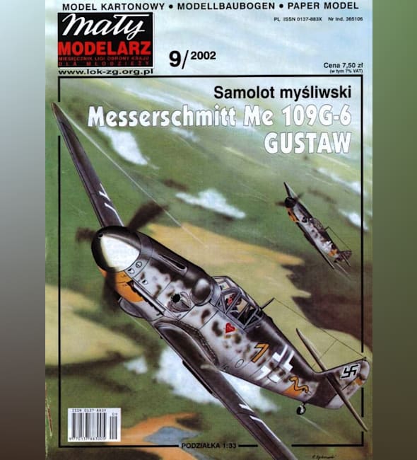 Журнал Maly Modelarz - 9/2002 - Истребитель Messerschmitt Bf.109G-6