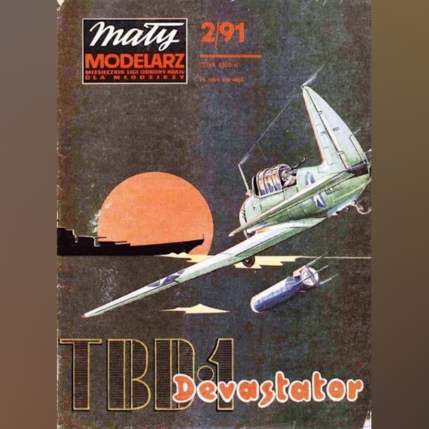 Журнал Maly Modelarz - 2/1991 - Бомбардировщик-торпедоносец Douglas TBD Devastator