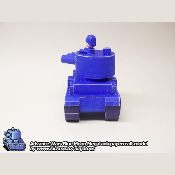 Бумажная модель Танк Blue Moon Megatank (Advance Wars)