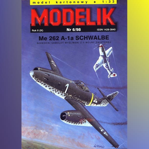 Журнал Modelik - 6/1998 - Истребитель Messerschmitt Me.262A-1a Schwalbe