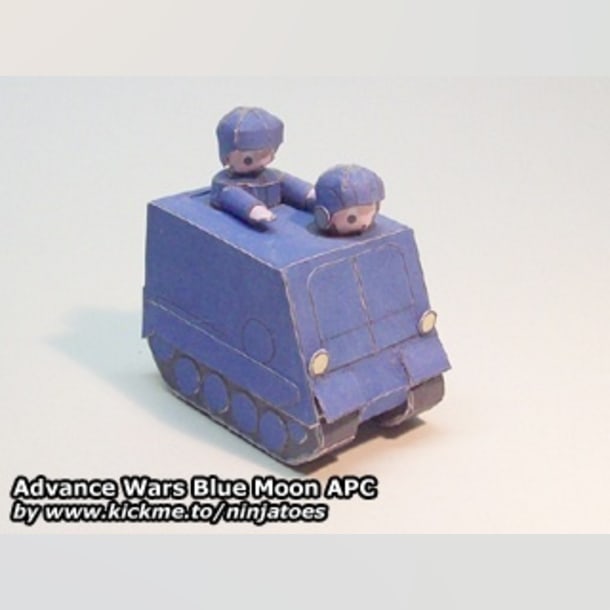 Бумажная модель Бронетранспортер Blue Moon APC (Advance Wars)