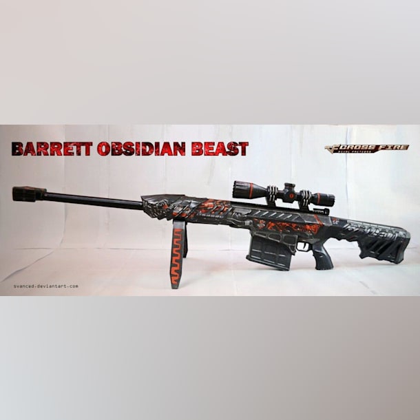 Бумажная модель Снайперская винтовка Barrett M82A1-Born Beast (CrossFire)