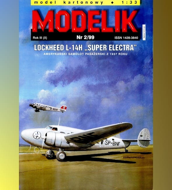 Журнал Modelik - 2/1999 - Транспортный самолет Lockheed Model 14 Super Electra