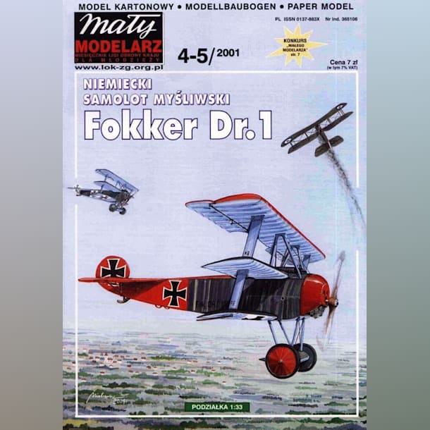 Журнал Maly Modelarz - 4-5/2001 - Истребитель Fokker Dr.I