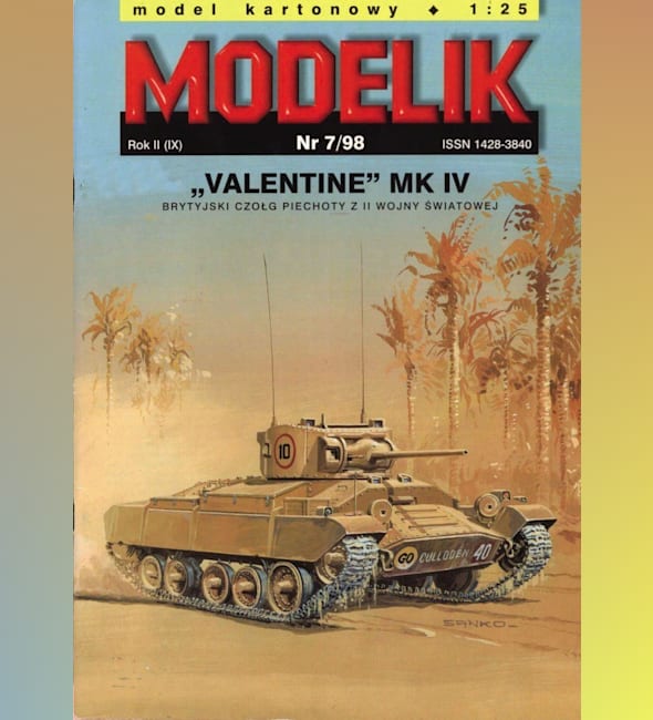 Журнал Modelik - 7/1998 - Танк Valentine Mk.IV