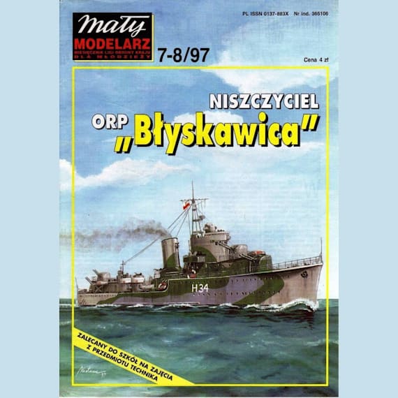 Maly Modelarz - 7-8/1997 - Эсминец ORP Blyskawica