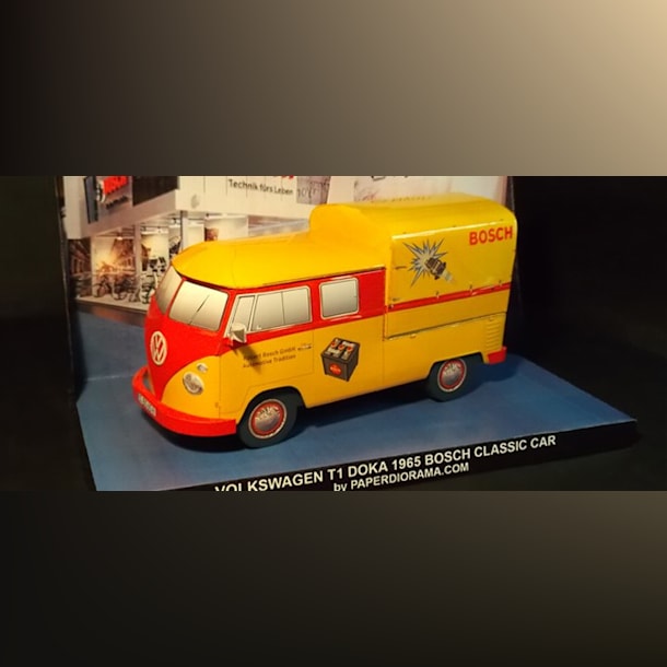 Бумажная модель Автомобиль Volkswagen T1 Bosch Testimonial Diecast